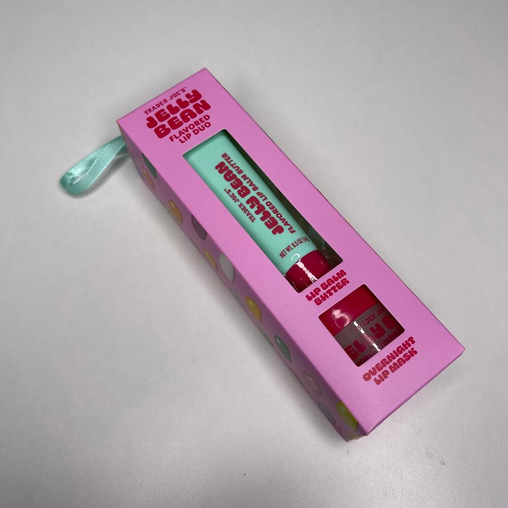 Trader Joe's Jelly Bean Flavored Lip Duo — Lip Balm Butter + Overnight Mask! NEW